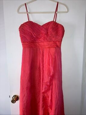 Phoebe couture sunset pink Orange iridescent sleeveless dress women’s Sz 12